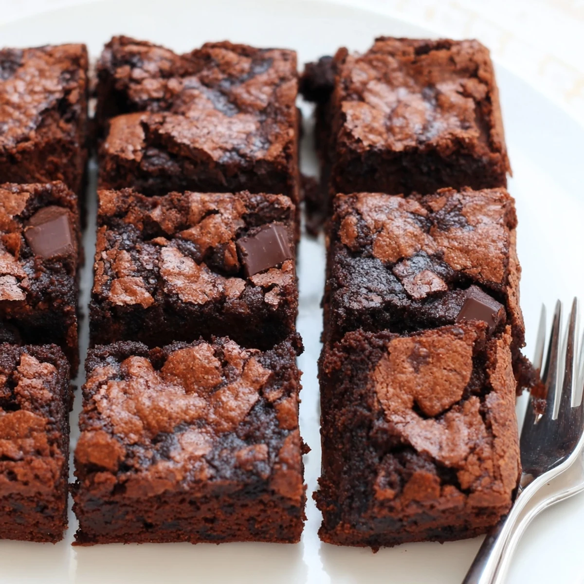 Decadent double chocolate chunk brownies, best served warm with a scoop of ice cream.