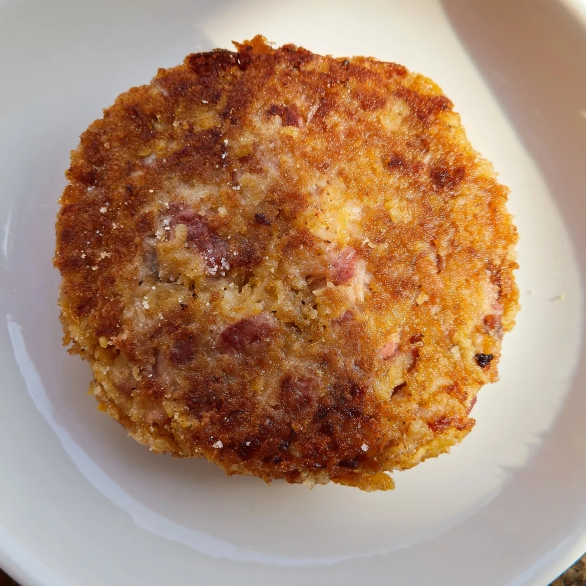Imagine the savory aroma of these homemade Depression-Era Ham & Potato Patties, perfectly fried, simple comfort food.