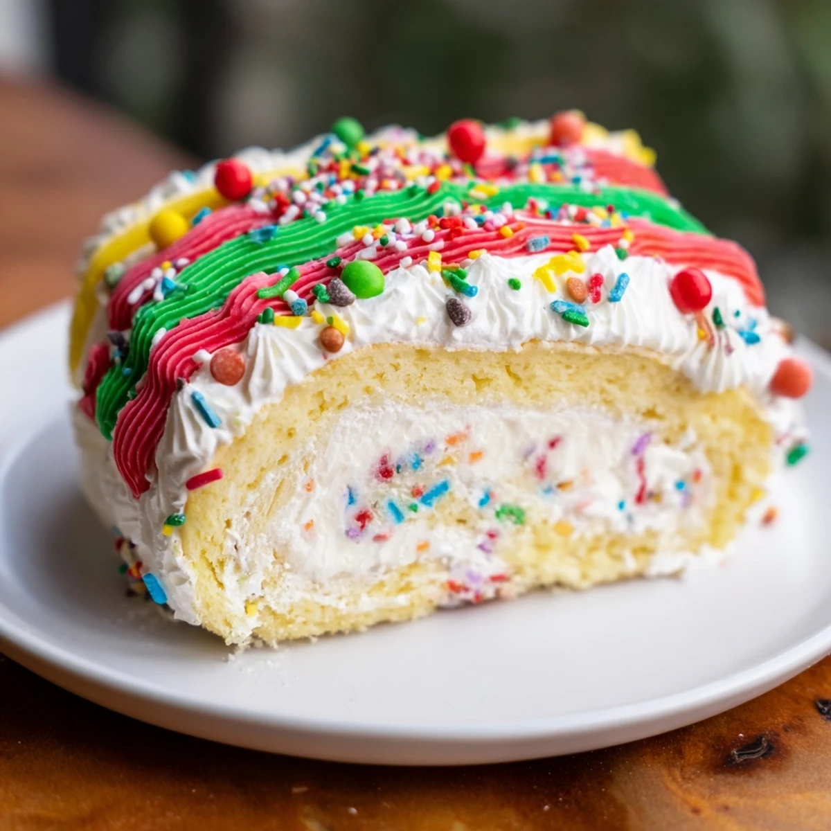 Festive Ugly Sweater Cake Roll shows off a colorful, decorated dessert for holiday celebrations.