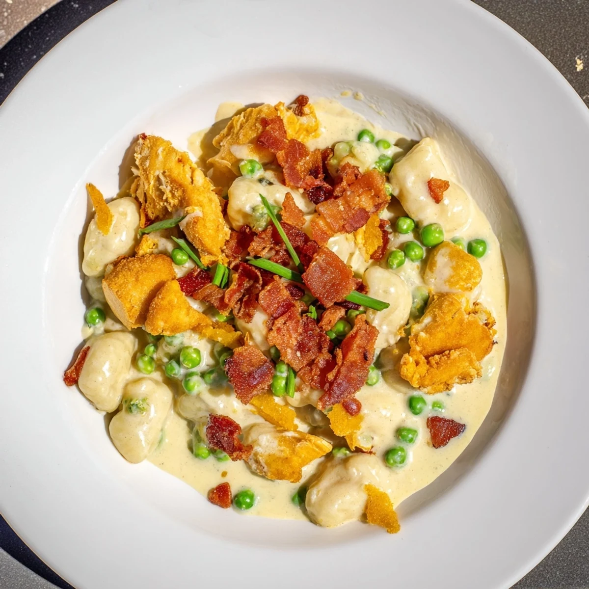 This delicious creamy crack chicken gnocchi recipe presents a hearty skillet of comforting potato pasta.