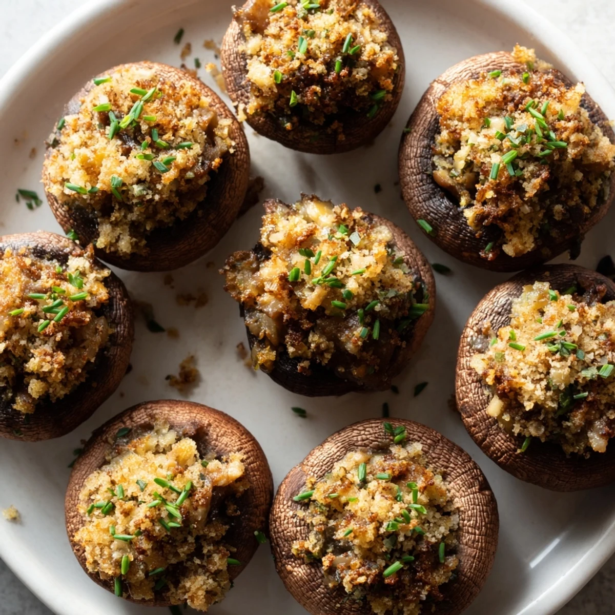 Golden-brown Enchanted Forest Mushroom Nibbles, savory and cheesy, perfect as a delightful appetizer.