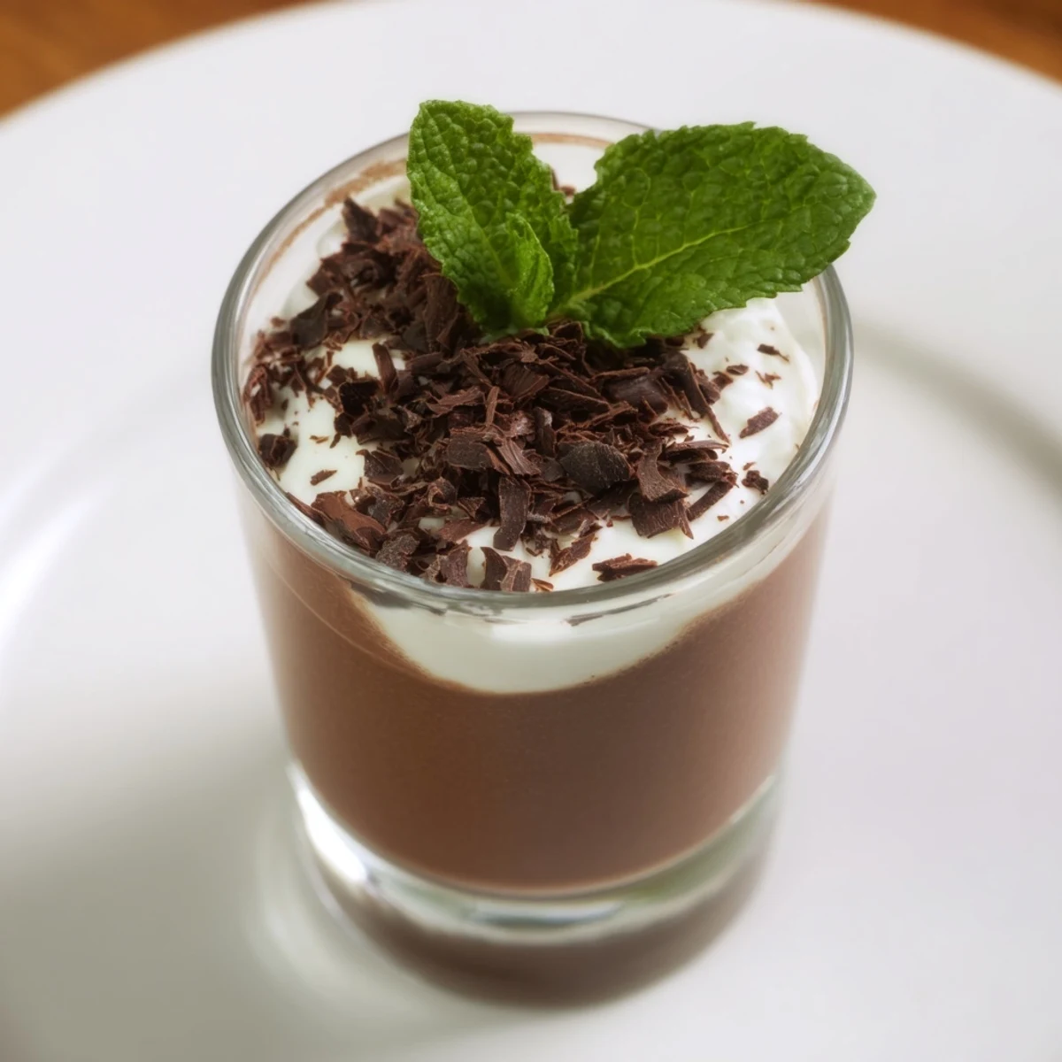 Elegant chocolate mousse dessert cups: a decadent treat, perfectly chilled and ready to enjoy.
