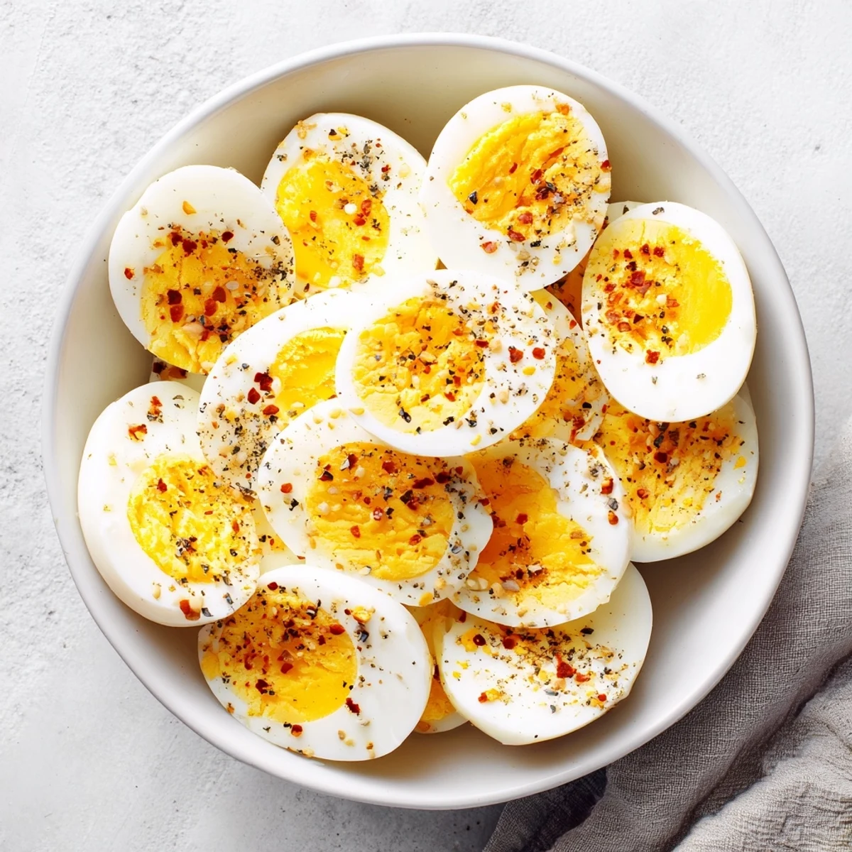 A beautifully arranged Brunch Board features sliced hard-boiled eggs with everything bagel seasoning.