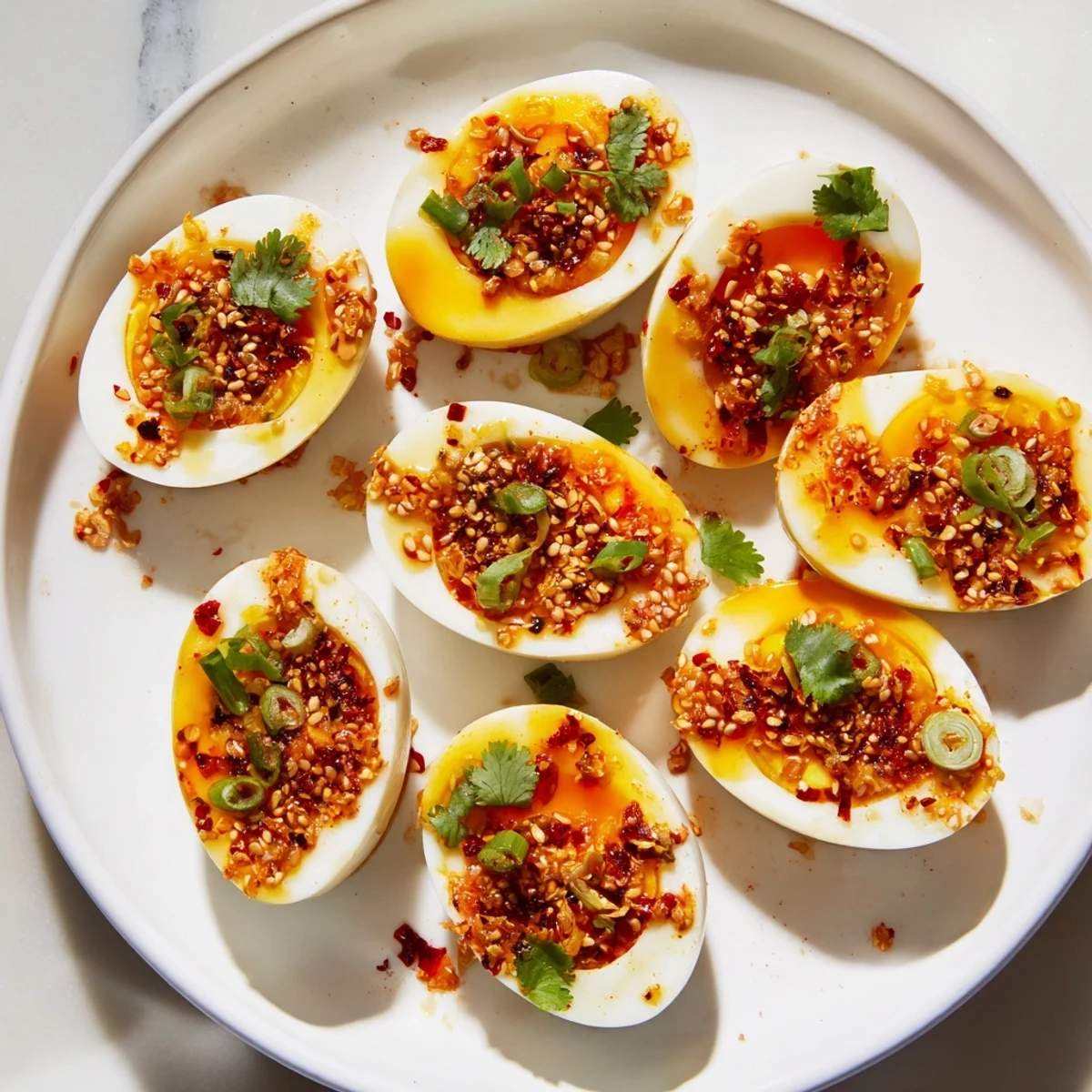 Chili Oil Jammy Eggs