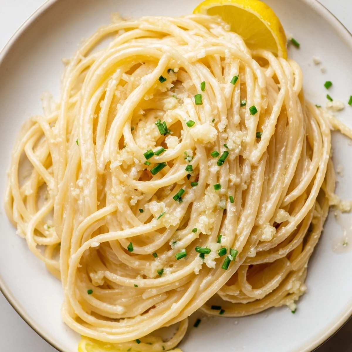 Golden strands of Miso Butter Pasta tossed in a rich, velvety sauce, ready to be enjoyed.