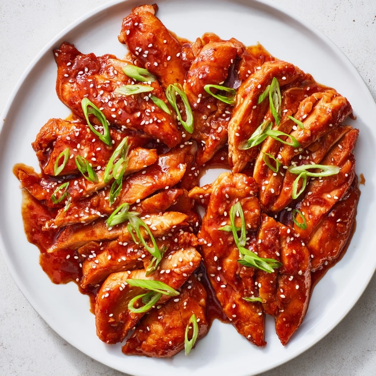 The sizzling Sweet and Spicy Sriracha Honey Chicken boasts golden-brown chicken and a savory, sticky sauce.