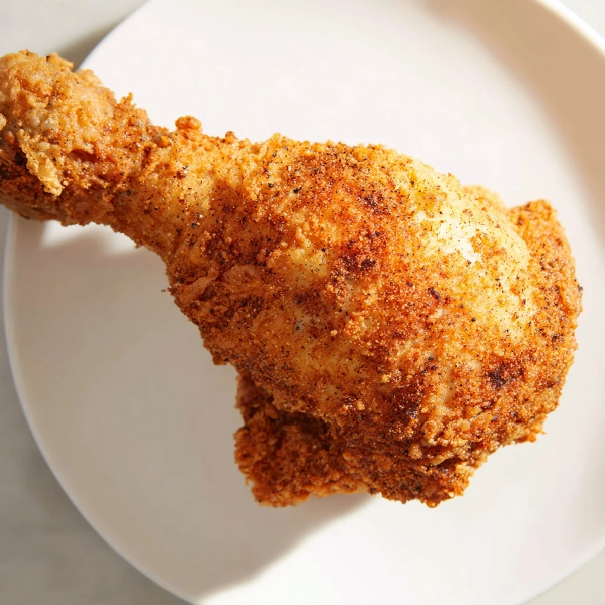 Golden, crispy KFC crispy chicken seasoning hack, ready to be devoured with sides like coleslaw.