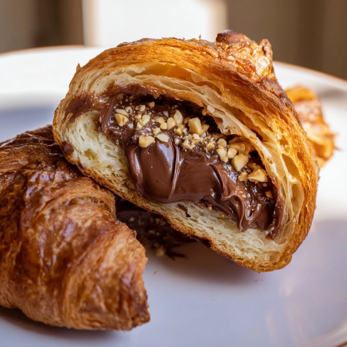 Imagine golden air-fried 3-Ingredient Nutella Croissants, a warm, crispy dessert perfect with coffee.