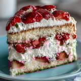 spring cakes strawberries cream