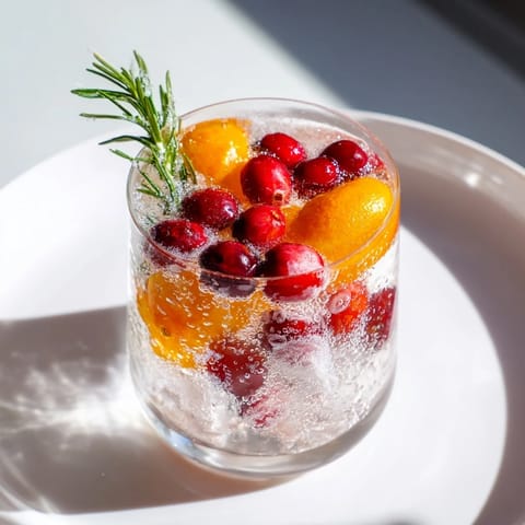 Snow Globe Mocktail Cranberries