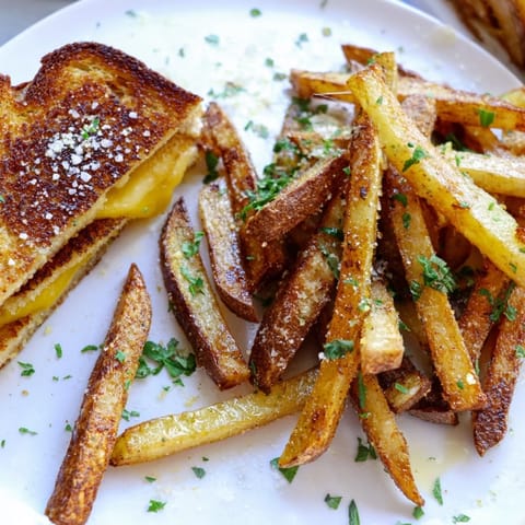 Beef Tallow Fries Grilled Cheese