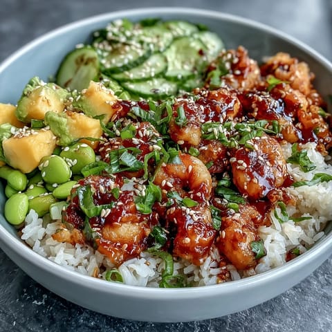 Shrimp Poke Bowl with Mango