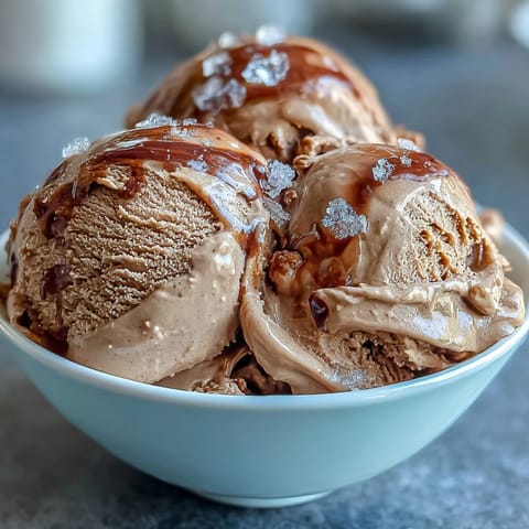 A bowl of creamy hojicha ice cream with a rich, roasted green tea flavor and a smooth, velvety texture.