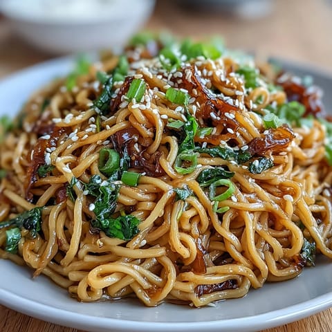 Asian Ginger Scallion Noodles