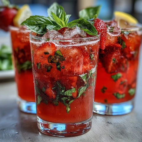 Strawberry Basil Mocktail #497