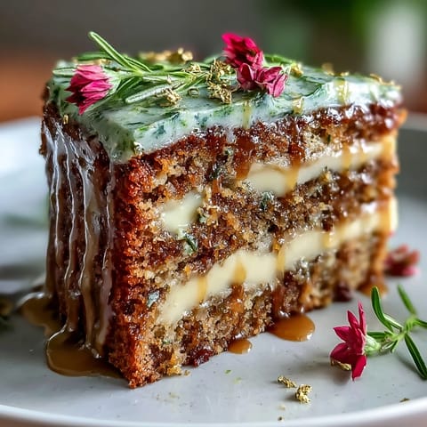 A floral butterscotch layer cake with earth-tone swirls and edible flowers, perfect for Taurus-inspired celebrations.