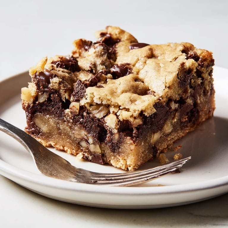 Soft and chewy chocolate chip cookie bars, ideal with a glass of cold milk.
