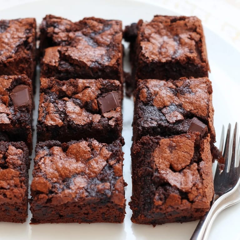 Decadent double chocolate chunk brownies, best served warm with a scoop of ice cream.