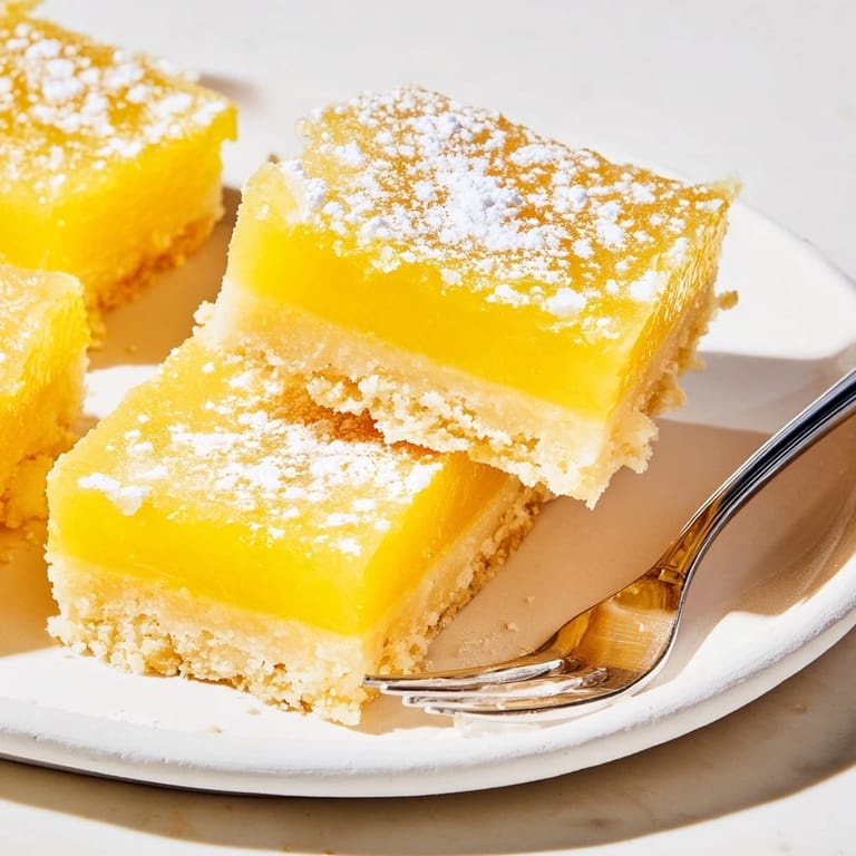 Tangy Easy Lemon Bars with powdered sugar, perfect for summer gatherings and picnics.