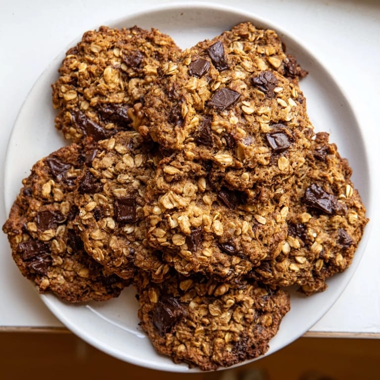 Golden brown banana oatmeal cookies with a soft center, ideal for breakfast treats.
