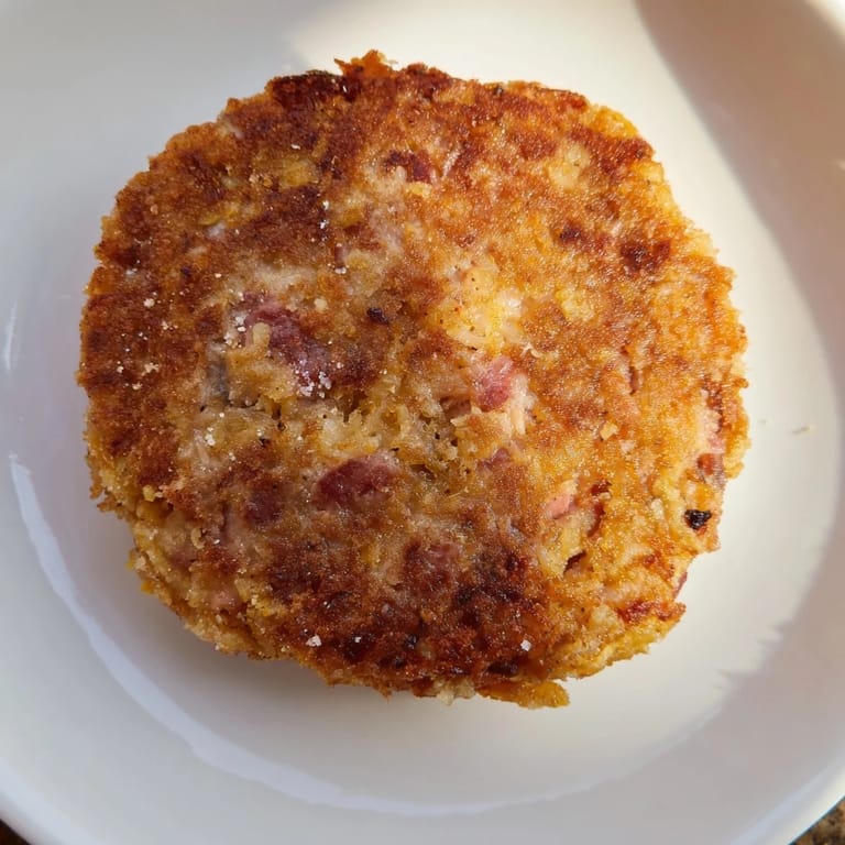 Imagine the savory aroma of these homemade Depression-Era Ham & Potato Patties, perfectly fried, simple comfort food.