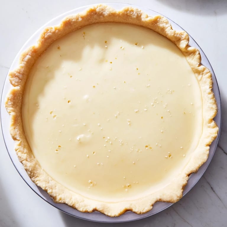 Close-up of a homemade Water Pie, beautifully baked with a soft, sweet filling that’s delicious and comforting.