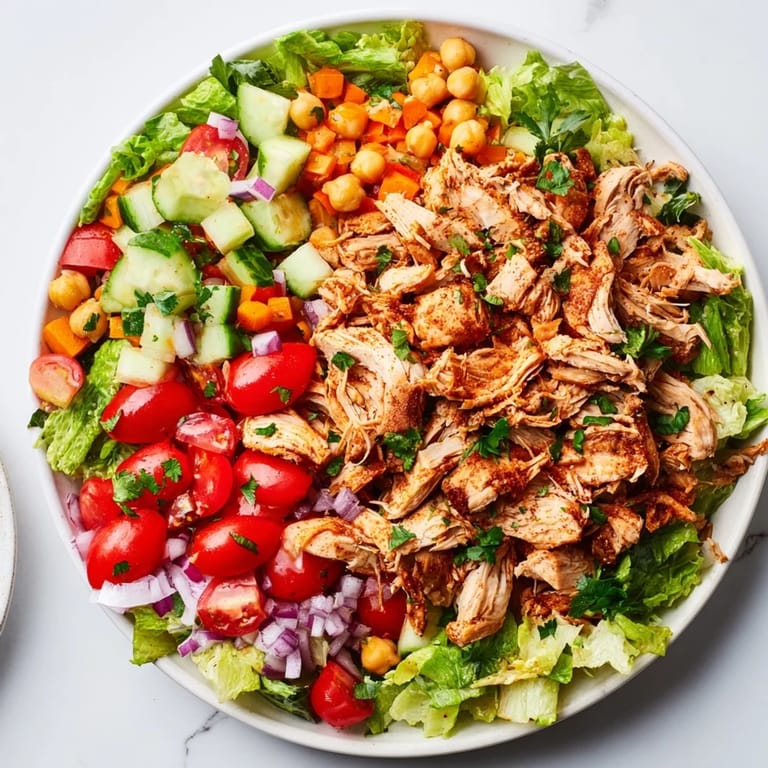 Homemade Chicken Salad with Budget-Friendly Cuts and Fresh Veggies, tossed in a zesty dressing, is a healthy meal.