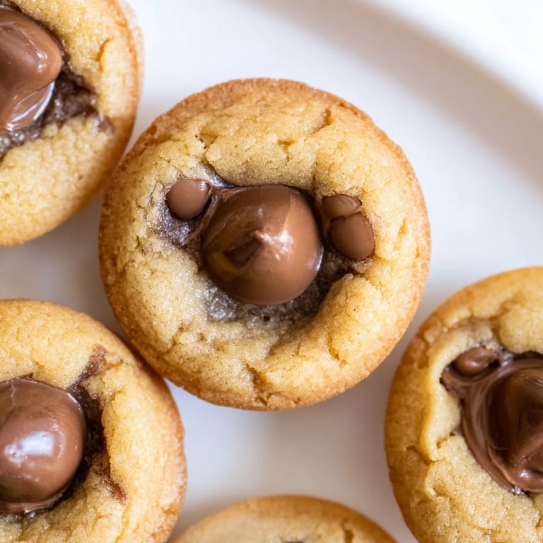 Air fryer gooey cookie cups, served warm with a scoop of vanilla ice cream for a heavenly dessert.