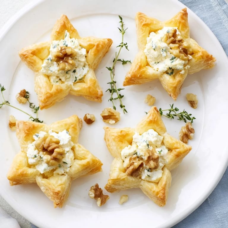 Delicious Starry Night New Years Appetizers, including smoked salmon stars, perfect for your holiday celebration.
