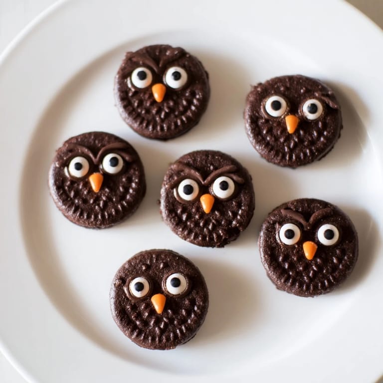 Enjoy a festive display of the Hoot Hoot Owl-Themed treat tray with chocolate, fruit, and sweet owl-shaped snacks.