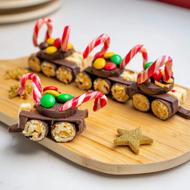 Enjoy this vibrant Polar Express Train Treat Board, a party-ready snack laden with goodies for everyone.