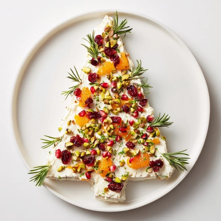 Enjoy the beautiful Rosemary Cranberry Christmas Tree, a delicious centerpiece with savory crackers for holiday sharing.