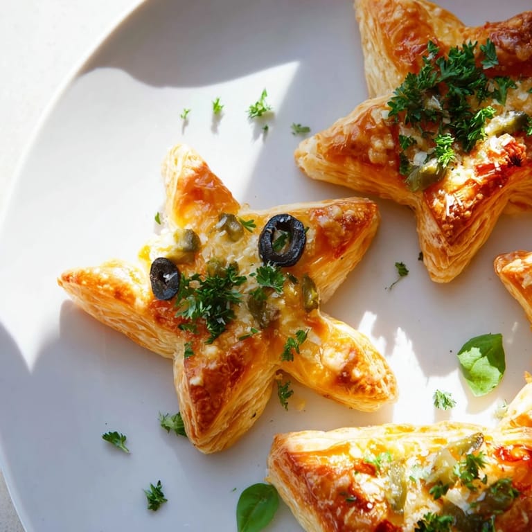 Warm, savory Olive and Sundried Tomato Star Garland with flecks of parsley, calling for a taste test.