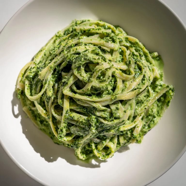 Creamy green goddess pasta, bursting with fresh herbs, is a vibrant and flavorful vegetarian dish.