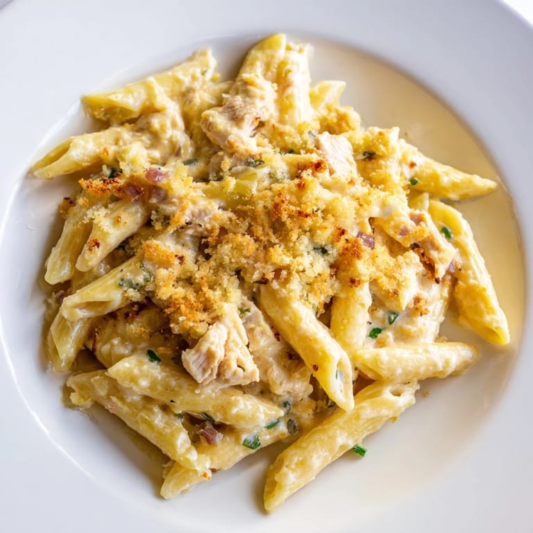 Sizzling jalapeño popper chicken pasta with visible jalapeños, cheddar, and Monterey Jack cheese melting.