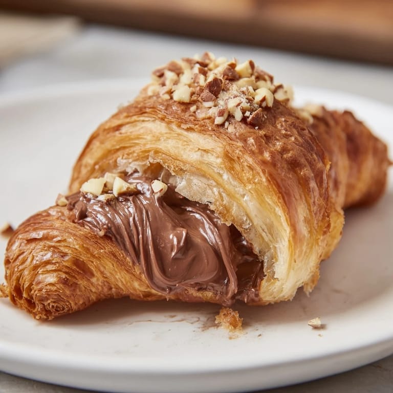 These easy, flaky 3-Ingredient Nutella Croissants feature a hazelnut spread filling and perfect air-fried browning.