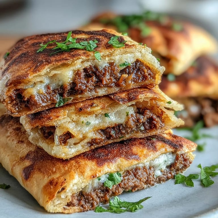Oven-baked Crispy Lebanese Arayes resting on a tray, brushed with olive oil and fragrant spices.