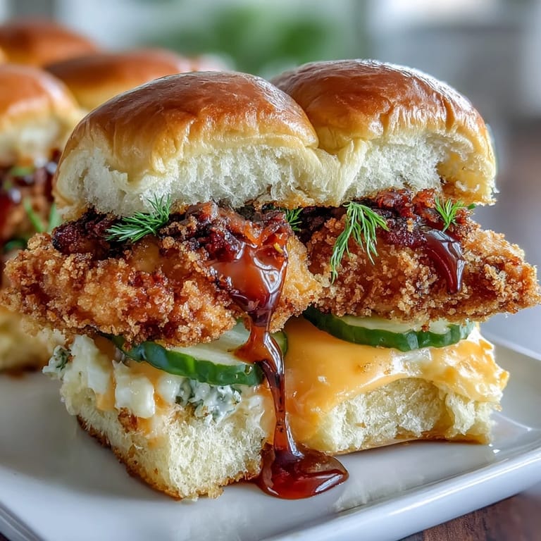 A pull-apart Spicy Honey Butter Chicken Sandwich Bake is served warm on a wooden board, perfect for a game day gathering.