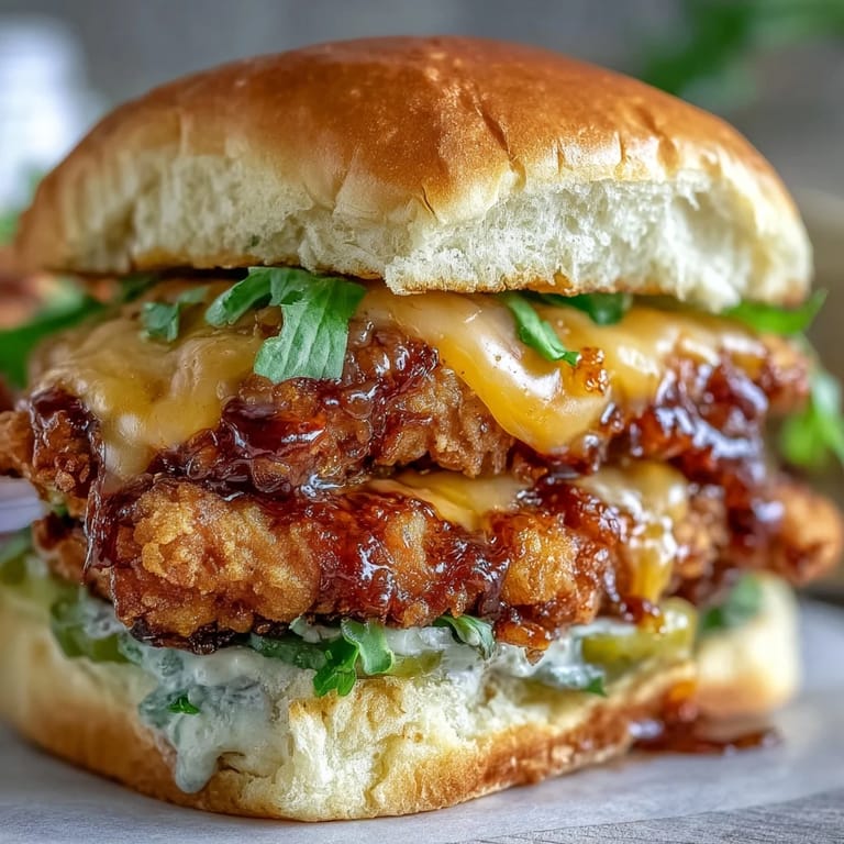 Cheesy pull-apart Spicy Honey Butter Chicken Sandwich Bake with toasted buns, juicy tenders, and hot honey butter dripping from the edges.