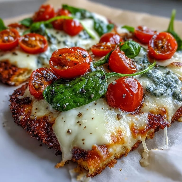 Sliced Crispy Garlic Parmesan Naan Pizza served warm on a wooden board with a side salad and drizzle of olive oil.