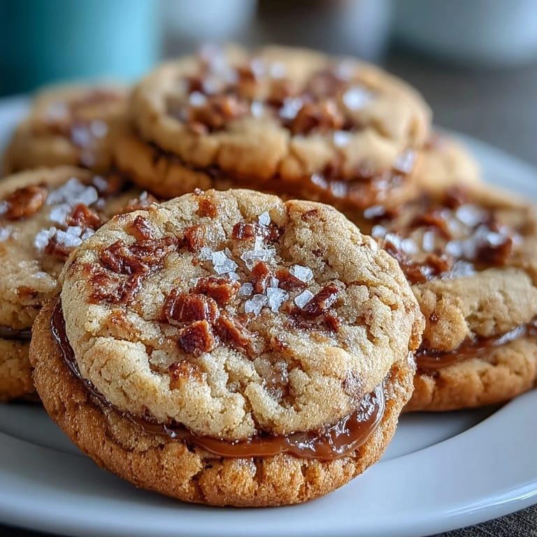 Soft and chewy hojicha brown butter cookies dusted with flaky sea salt for a sweet-savory finish.