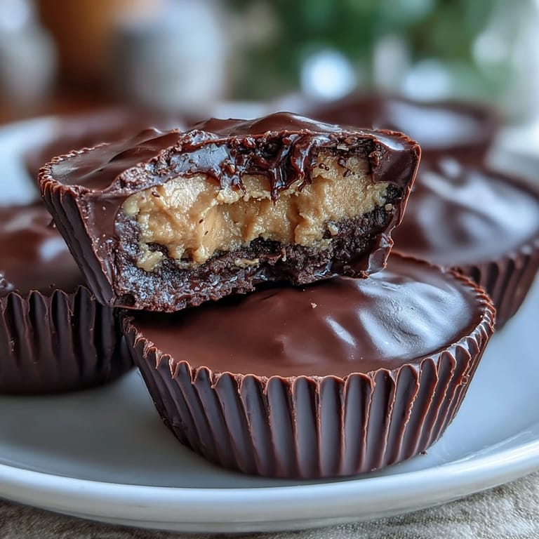 Rich, velvety dark chocolate shells encasing smooth peanut butter centers, ideal for satisfying sweet cravings or holiday treats.