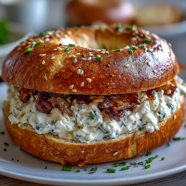 Warm, high-protein bagels with classic everything bagel flavor, served with a smooth, herb-infused Greek yogurt everything dip for dipping.