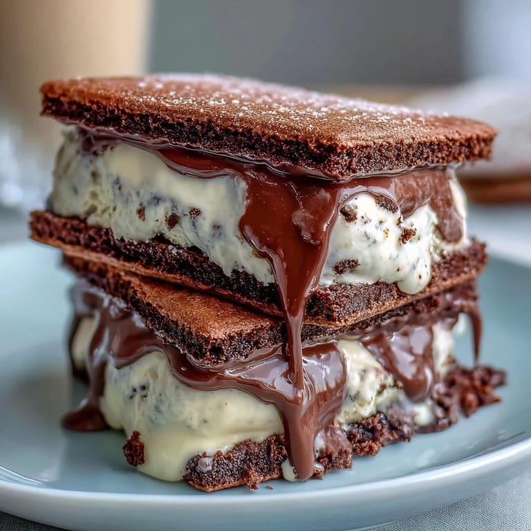Decadent Vanilla Bean Frappuccino Ice Cream Sandwiches: velvety vanilla bean ice cream nestled between chocolate espresso cookies for a refreshing coffeehouse-inspired dessert.