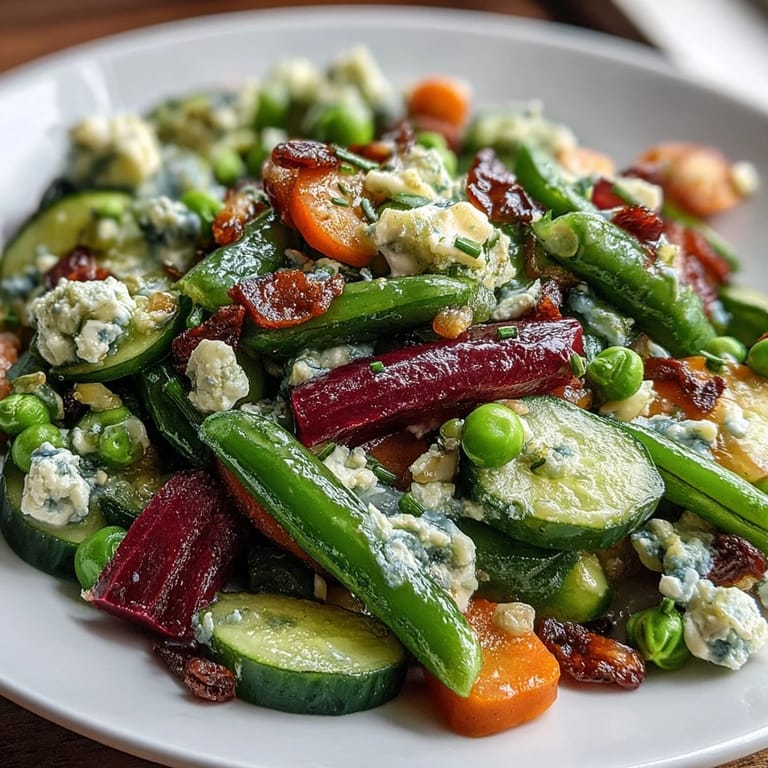 Fresh spring vegetables like radishes and peas served with a tangy herb dip, garnished with microgreens for an elegant appetizer spread.
