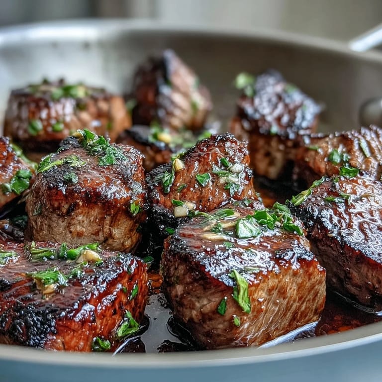 Flavorful garlic herb steak bites, cooked in one pan with fresh herbs, deliver a hearty, gluten-free main course.