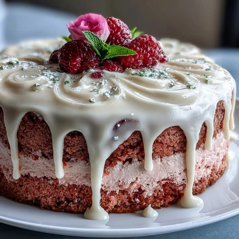 A decadent Bridal Shower Rosé Velvet Cake, ready to impress guests.