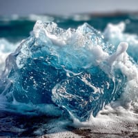 Pisces Cake Sheet Cake with Ocean Wave Piping: a whimsical vanilla sheet cake with blue ombré buttercream and wave-like piping, decorated with edible pearls for a dreamy aquatic look.