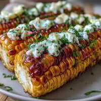 Microwave corn on the cob with garlic butter, tender and sweet, brushed with savory herb-infused butter.